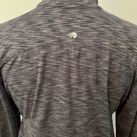 Ideology Women's Gray Patterned Pullover Half Zip Workout Athletic Top - Picture 6 of 9